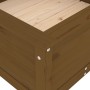 Jardinera madera maciza de pino marrón miel 82,5x82,5x39 cm en Macetas y jardineras | Comprar online en Foru.es
