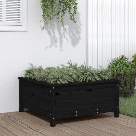 Jardinera madera maciza de pino negro 82,5x82,5x39 cm en Macetas y jardineras | Comprar online en Foru.es