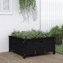 Jardinera madera maciza de pino negro 82,5x82,5x39 cm en Macetas y jardineras | Comprar online en Foru.es