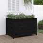Arriate elevado de jardín madera de pino negro 119,5x82,5x78 cm en Macetas y jardineras | Comprar online en Foru.es