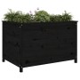 Arriate elevado de jardín madera de pino negro 119,5x82,5x78 cm en Macetas y jardineras | Comprar online en Foru.es