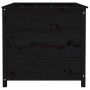 Arriate elevado de jardín madera de pino negro 119,5x82,5x78 cm en Macetas y jardineras | Comprar online en Foru.es
