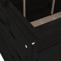 Arriate elevado de jardín madera de pino negro 119,5x82,5x78 cm en Macetas y jardineras | Comprar online en Foru.es