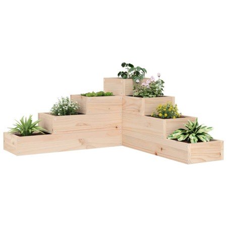 Jardinera de 4 niveles madera maciza de pino 80,5x79x36 cm en Macetas y jardineras | Comprar online en Foru.es