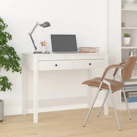 Desk with drawers solid white pine wood 100x50x78cm by vidaXL, Desks - Ref: Foro24-824644, Price: 118,39 €, Discount: %