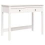 Escritorio con cajones madera maciza de pino blanco 100x50x78cm de vidaXL, Escritorios - Ref: Foro24-824644, Precio: 117,93 €...