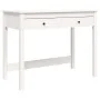 Escritorio con cajones madera maciza de pino blanco 100x50x78cm de vidaXL, Escritorios - Ref: Foro24-824644, Precio: 118,39 €...