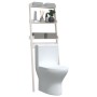 Estante de baño madera maciza de pino blanco 63,5x32x179 cm de vidaXL, Toalleros - Ref: Foro24-824654, Precio: 55,12 €, Descu...