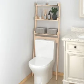 Estante de baño madera maciza de pino 63,5x32x179 cm de vidaXL, Toalleros - Ref: Foro24-824653, Precio: 50,49 €, Descuento: %
