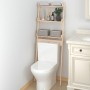 Estante de baño madera maciza de pino 63,5x32x179 cm de vidaXL, Toalleros - Ref: Foro24-824653, Precio: 51,24 €, Descuento: %