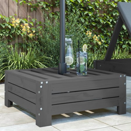 Cubierta para base de sombrilla madera maciza de pino gris en Bases para sombrillas | Comprar online en Foru.es