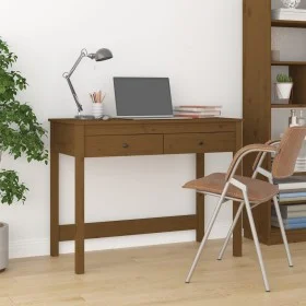 Escritorio con cajones madera de pino marrón miel 100x50x78 cm de vidaXL, Escritorios - Ref: Foro24-824646, Precio: 130,53 €,...
