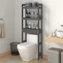 Estante de baño madera maciza de pino gris 63x26x171 cm de vidaXL, Toalleros - Ref: Foro24-824660, Precio: 74,86 €, Descuento: %