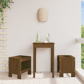 Taburetes de jardín 2 uds madera pino marrón miel 40x36x45 cm en Sillas de jardín | Comprar online en Foru.es