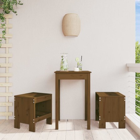 Taburetes de jardín 2 uds madera pino marrón miel 40x36x45 cm en Sillas de jardín | Comprar online en Foru.es