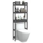Estante de baño madera maciza de pino gris 63x26x171 cm de vidaXL, Toalleros - Ref: Foro24-824660, Precio: 75,66 €, Descuento: %