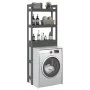 Estante de baño madera maciza de pino gris 63x26x171 cm de vidaXL, Toalleros - Ref: Foro24-824660, Precio: 74,86 €, Descuento: %