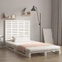 Wandbett-Kopfteil aus massivem weißem Kiefernholz, 146 x 3 x 91,5 cm von vidaXL, Kopf- und Fußteile - Ref: Foro24-824684, Pre...