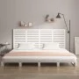Cabecero cama de pared madera maciza pino blanco 206x3x91,5 cm de vidaXL, Cabeceros y pies de cama - Ref: Foro24-824669, Prec...