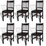 Sillas de comedor 6 unidades madera de pino marrón oscuro de vidaXL, Sillas de comedor - Ref: Foro24-271499, Precio: 283,24 €...