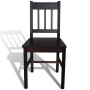 Sillas de comedor 6 unidades madera de pino marrón oscuro de vidaXL, Sillas de comedor - Ref: Foro24-271499, Precio: 283,24 €...