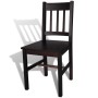 Sillas de comedor 6 unidades madera de pino marrón oscuro de vidaXL, Sillas de comedor - Ref: Foro24-271499, Precio: 283,24 €...