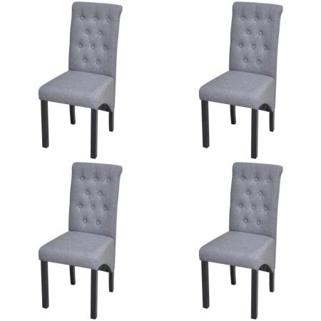 Sillas de comedor 4 unidades tela gris claro de vidaXL, Sillas de comedor - Ref: Foro24-272245, Precio: 396,66 €, Descuento: %