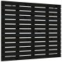 Cabecero de cama de pared madera maciza pino negro 106x3x91,5cm de vidaXL, Cabeceros y pies de cama - Ref: Foro24-824667, Pre...