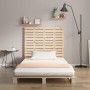 Cabecero de cama de pared madera maciza de pino 146x3x91,5 cm de vidaXL, Cabeceros y pies de cama - Ref: Foro24-824683, Preci...