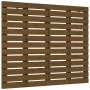 Wandbett-Kopfteil aus massivem Kiefernholz, honigbraun, 146 x 3 x 91,5 cm von vidaXL, Kopf- und Fußteile - Ref: Foro24-824686...