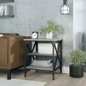 Mesa auxiliar madera contrachapada gris Sonoma 40x42x50 cm en Mesas auxiliares | Comprar online en Foru.es