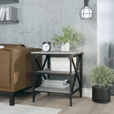 Mesa auxiliar madera contrachapada gris Sonoma 40x42x50 cm en Mesas auxiliares | Comprar online en Foru.es