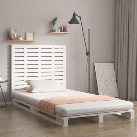 Cabecero cama de pared madera maciza pino blanco 81x3x91,5 cm de vidaXL, Cabeceros y pies de cama - Ref: Foro24-824694, Preci...