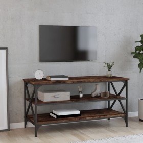 Mueble para TV madera contrachapada roble ahumado 100x40x50 cm en Mesas auxiliares | Comprar online en Foru.es