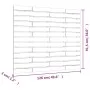 Cabecero cama de pared madera maciza pino gris 126x3x91,5 cm de vidaXL, Cabeceros y pies de cama - Ref: Foro24-824680, Precio...