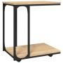 Mesa auxiliar con ruedas madera roble Sonoma 50x35x55,5 cm en Mesas auxiliares | Comprar online en Foru.es