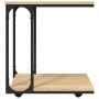 Mesa auxiliar con ruedas madera roble Sonoma 50x35x55,5 cm en Mesas auxiliares | Comprar online en Foru.es