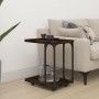 Mesa auxiliar con ruedas madera roble ahumado 50x35x55,5 cm en Mesas auxiliares | Comprar online en Foru.es