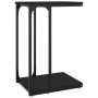 Mesa auxiliar de madera contrachapada negro 40x30x60 cm en Mesas auxiliares | Comprar online en Foru.es