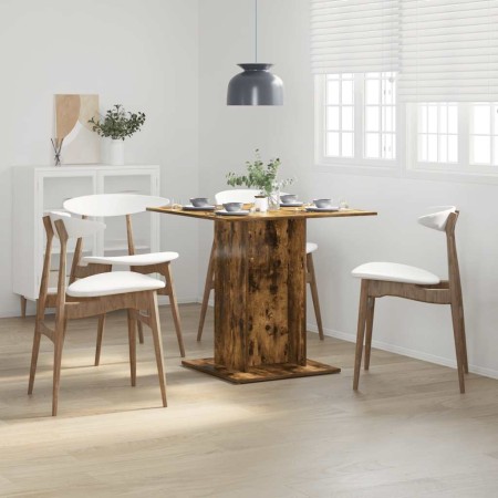 Mesa de comedor madera contrachapada roble ahumado 80x80x75 cm en Mesas de comedor | Comprar online en Foru.es