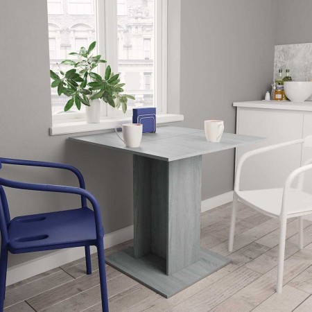 Mesa de comedor madera contrachapada gris Sonoma 80x80x75 cm en Mesas de comedor | Comprar online en Foru.es