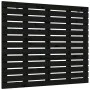 Cabecero cama de pared madera maciza pino negro 141x3x91,5 cm de vidaXL, Cabeceros y pies de cama - Ref: Foro24-824712, Preci...