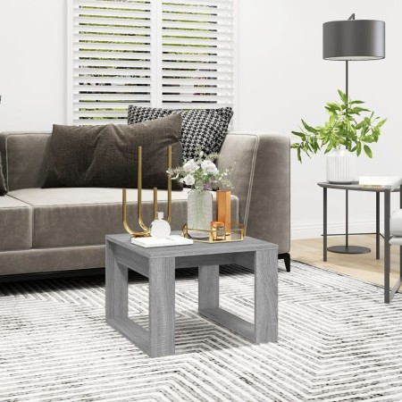 Mesa auxiliar madera contrachapada gris Sonoma 50x50x35 cm en Mesas de centro | Comprar online en Foru.es