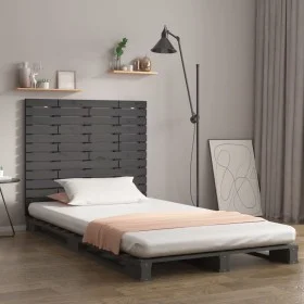 Gray pine solid wood wall bed headboard 141x3x91.5 cm by vidaXL, Headboards and footboards - Ref: Foro24-824710, Price: 112,7...