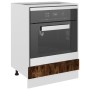 Mueble para horno "Riga" roble ahumado 60x46x81,5 cm madera de ingeniería en Armarios de cocina | Comprar online en Foru.es