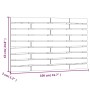 Cabecero de cama de pared madera maciza pino gris 106x3x63 cm de vidaXL, Cabeceros y pies de cama - Ref: Foro24-824715, Preci...
