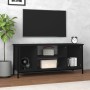 Mueble de TV madera contrachapada negro 102x35x45 cm en Muebles TV | Comprar online en Foru.es