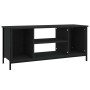 Mueble de TV madera contrachapada negro 102x35x45 cm en Muebles TV | Comprar online en Foru.es