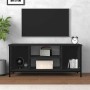 Mueble de TV madera contrachapada negro 102x35x45 cm en Muebles TV | Comprar online en Foru.es