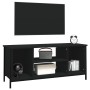 Mueble de TV madera contrachapada negro 102x35x45 cm en Muebles TV | Comprar online en Foru.es
